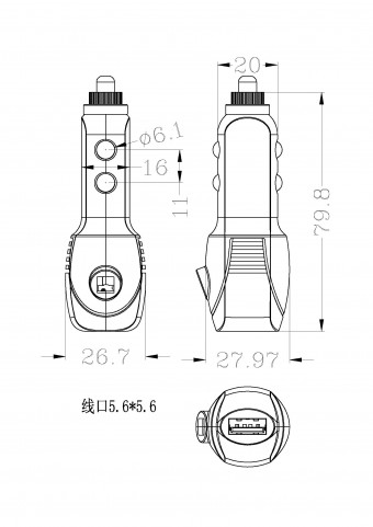 363線口+單USB